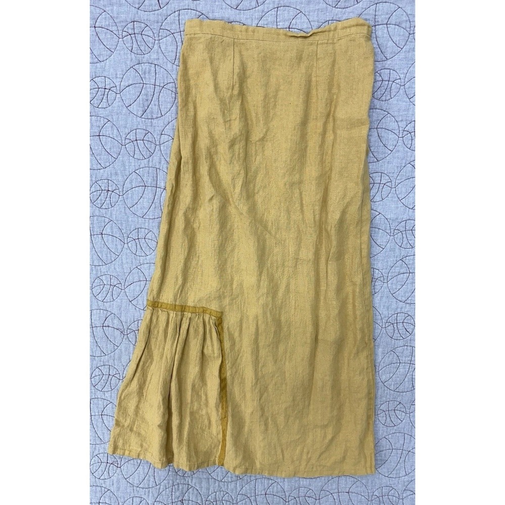 Bodil Linen Skirt Womens M Brown Pull On Maxi Lagenlook Boho Hippie Minimalist‎